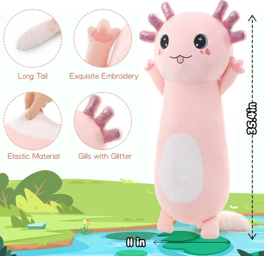 LONG COSY PILLOW AXOLOTL