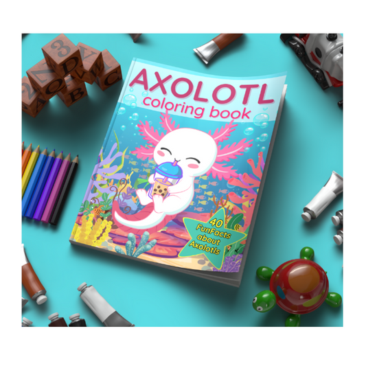 AXOLOTL COLOURING IN BOOK
