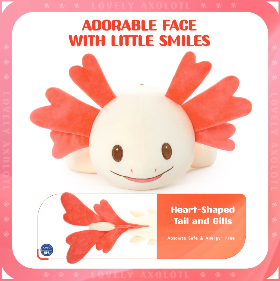 LONG PILLOW AXOLOTL