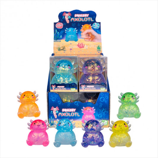 GLITTER SQUISHY SENSORY AXOLOTL